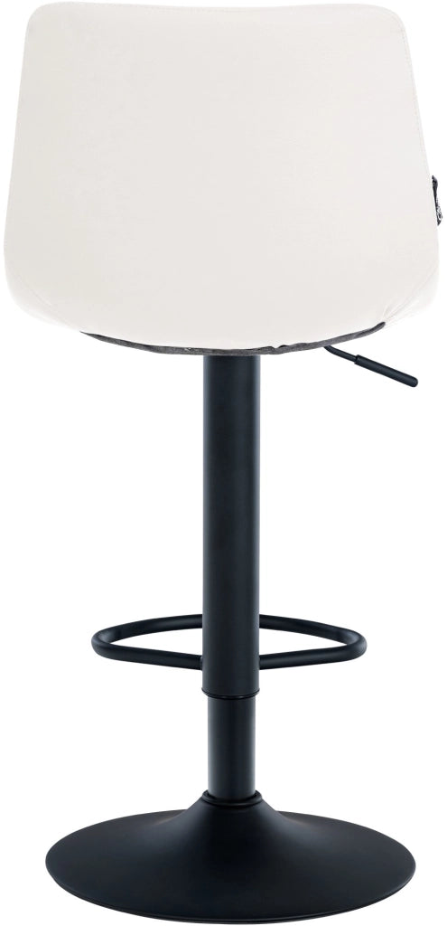 Sgabello Jerry in similpelle bianco,nero
