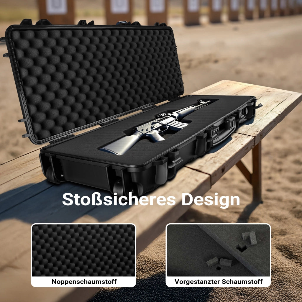 Valigetta porta armi impermeabile con rotelle 109,8 x 41,5 x 15,5 cm, Trolley Custodia per ASG fucili ad aria compressa, per softair