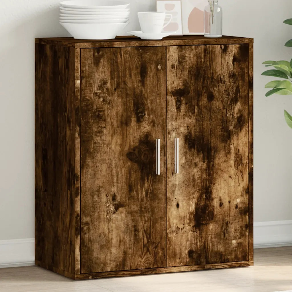 Credenza | Madia | Buffet da pranzo | Armadio da pranzo Rovere Fumo 79x38x80 cm in Legno Multistrato