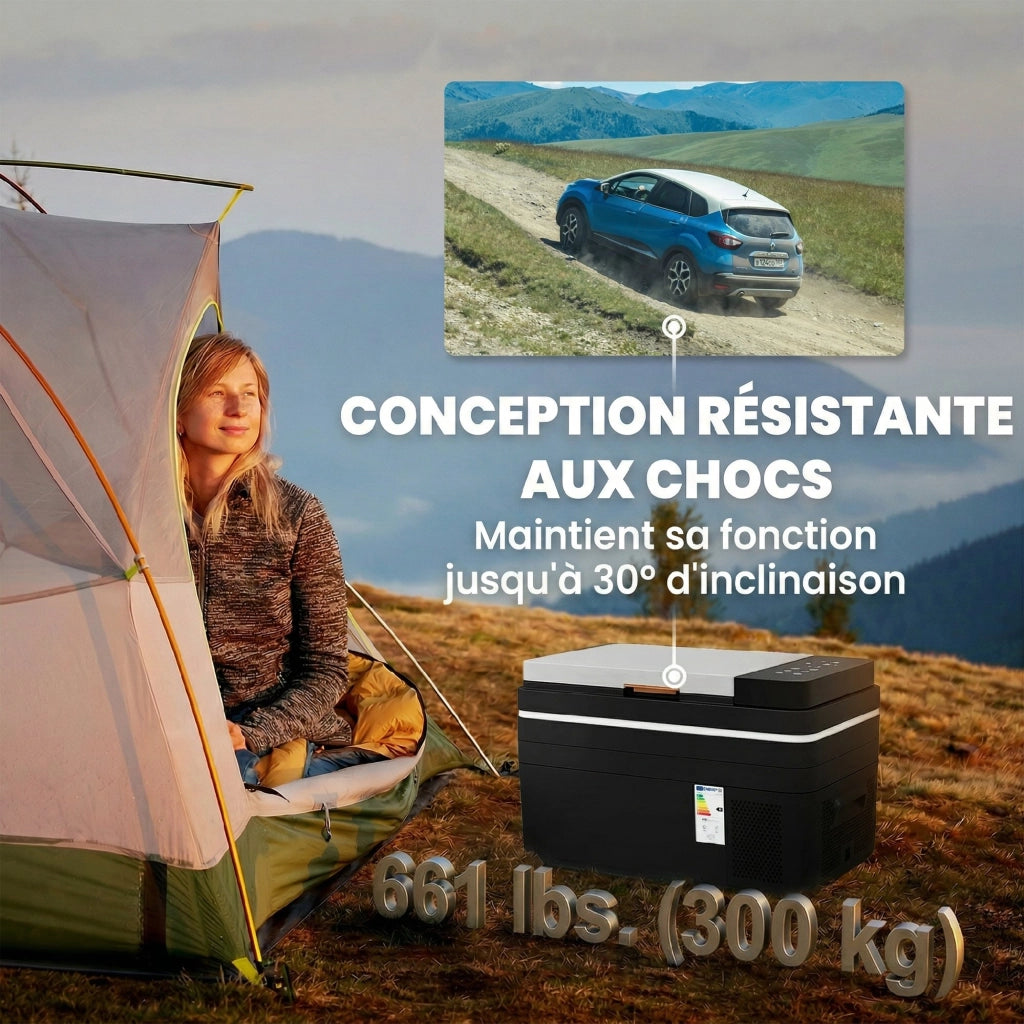 Glaciere Elettrica Auto 30L ¨C zephmum ¨C Nero 62.3x37.8x37cm