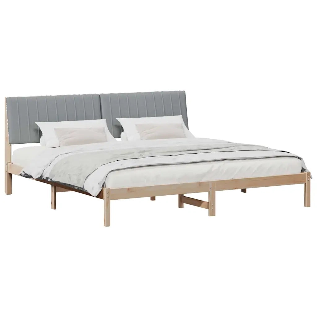 Struttura del letto-Giroletto Marrone 200 x 200 cm Pino massello 910896