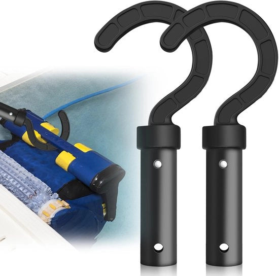 Accessori per pulitori automatici per piscine 2 pezzi - Kunststof - Accessori - Sostegno robusto - Capacità di sollevamento - Adatto per palancole telescopiche - Supporto per piscina