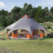 Tenda Familiare Grigio e arancione 10 persone