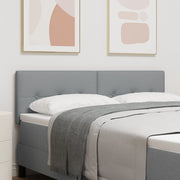 Testiera  Button Tufted Grigio chiaro 140 cm in tessuto