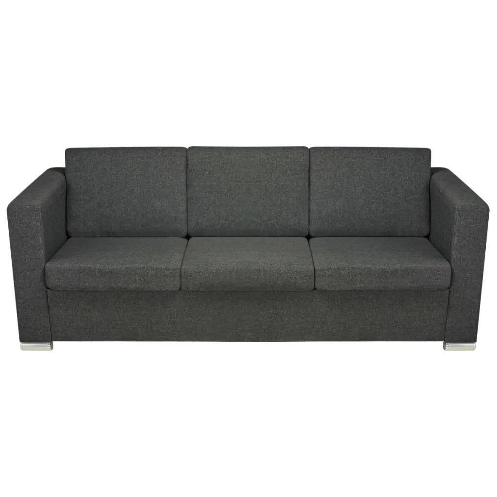 Divano a 3 Posti in Tessuto Grigio Scuro cod mxl 18898