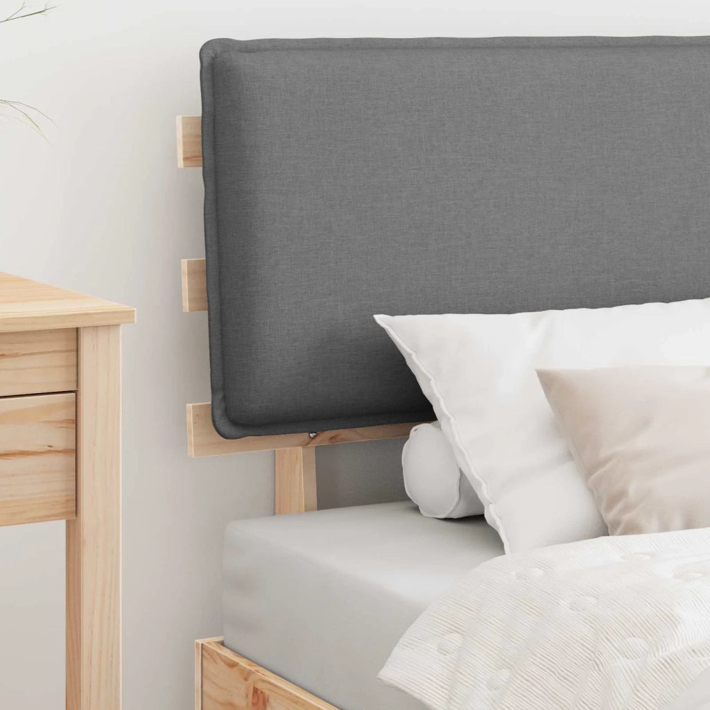 Letto con Testiera Rivestita Grigio chiaro 100 x 200 cm
