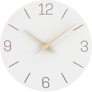 Orologio a Parete in MDF con Orologio a Quarzo, Non Tastabile, Silenzioso, Moderne 30cm, alimentato da Batteria, Facile da Leggere per Camera, Casa, Cucina, Camera da Letto, Ufficio, Scuola (Bianco)