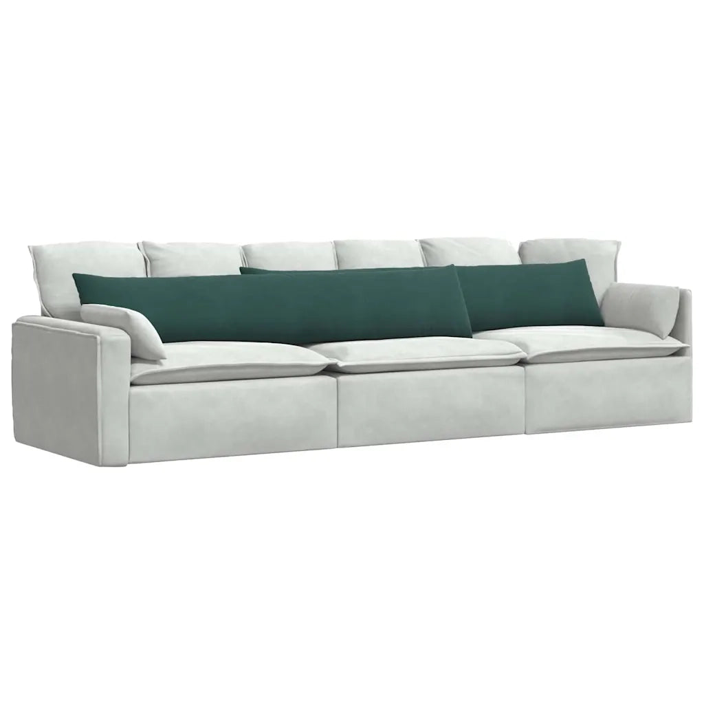 Cuscini da Divano 2 pz-Set di 2 Cuscini per Sofa Verde scuro 200 x 40 cm 180693