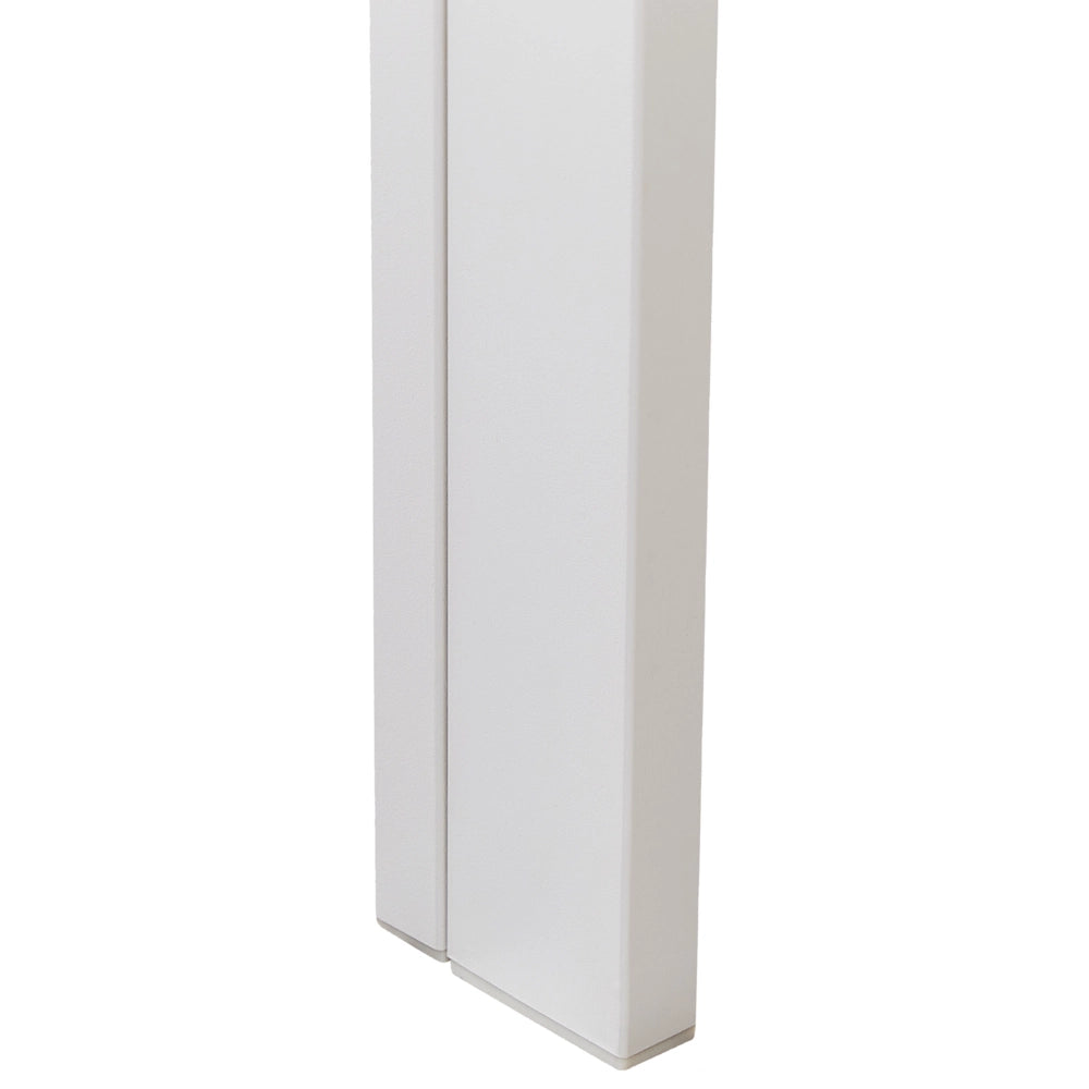 Tavolo da giardino in alluminio beige e bianco per 6 persone moderno resistente agli agenti atmosferici