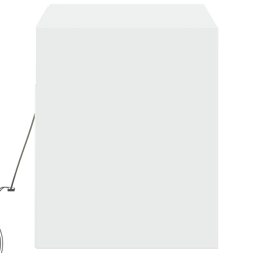 Mobile TV a Parete con Luci LED Bianco 100x31x35 cm 852362