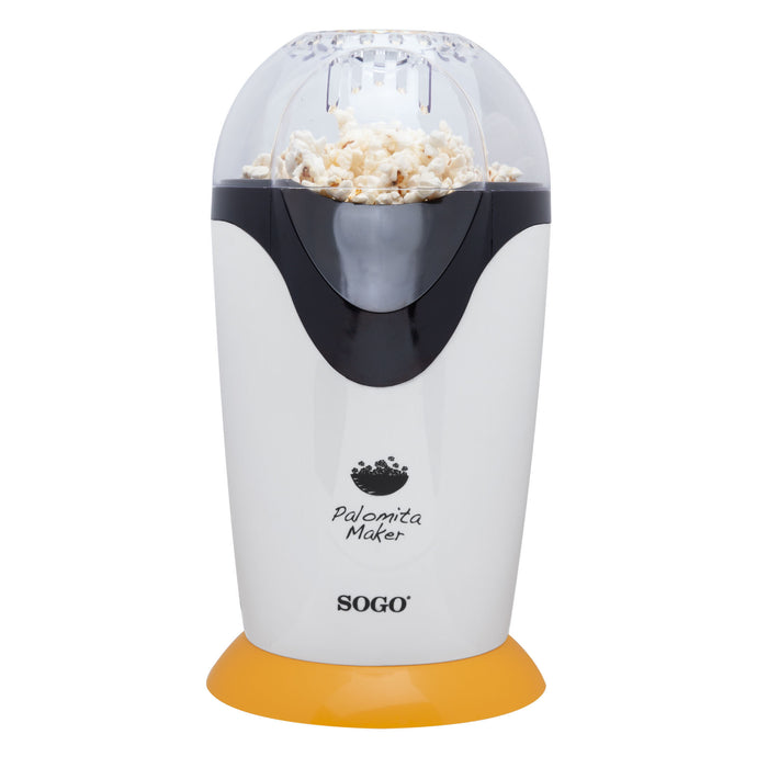SOGO Macchina per Popcorn 1200W – Senza Olio, Popcorn Fatti in Casa in 3 Minuti, Facile da Usare e Pulire