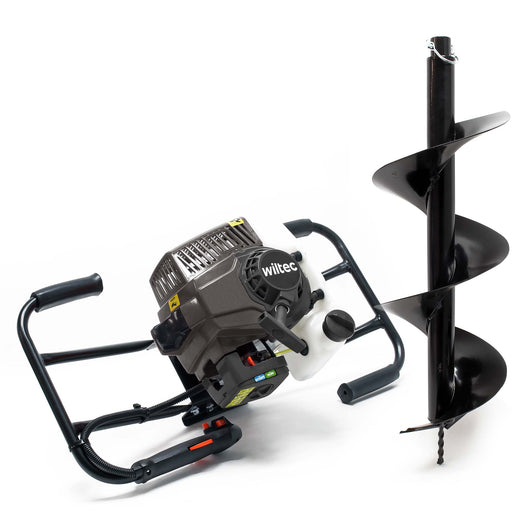 Mototrivella a benzina, motore a 2 tempi di 3 CV 63,3 ccm, con punta elicoidale Ø200mm, uso 2 persone