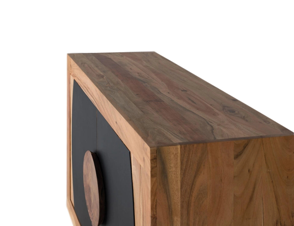 Credenza in legno di acacia con 2 ante