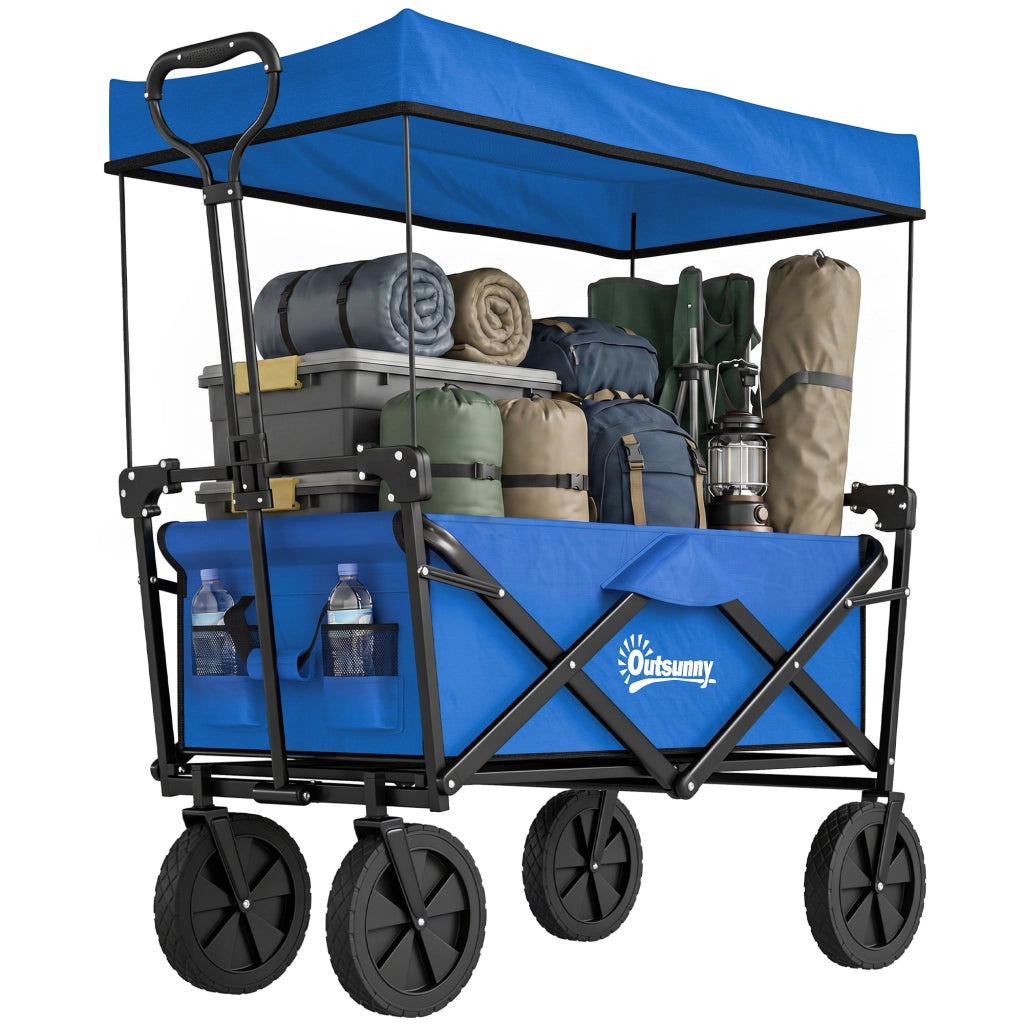 Carrello Pieghevole con Telo e Borsa Trasporto ¨C Zephmum ¨C Blu, 100 kg