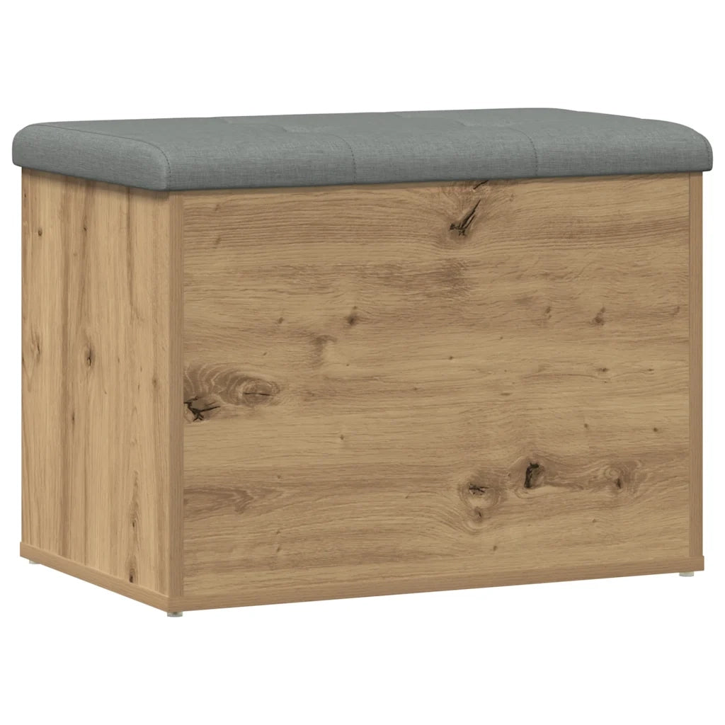 vidaXL Panca Portaoggetti Rovere Artigianale 62x42x45 cm in Truciolato