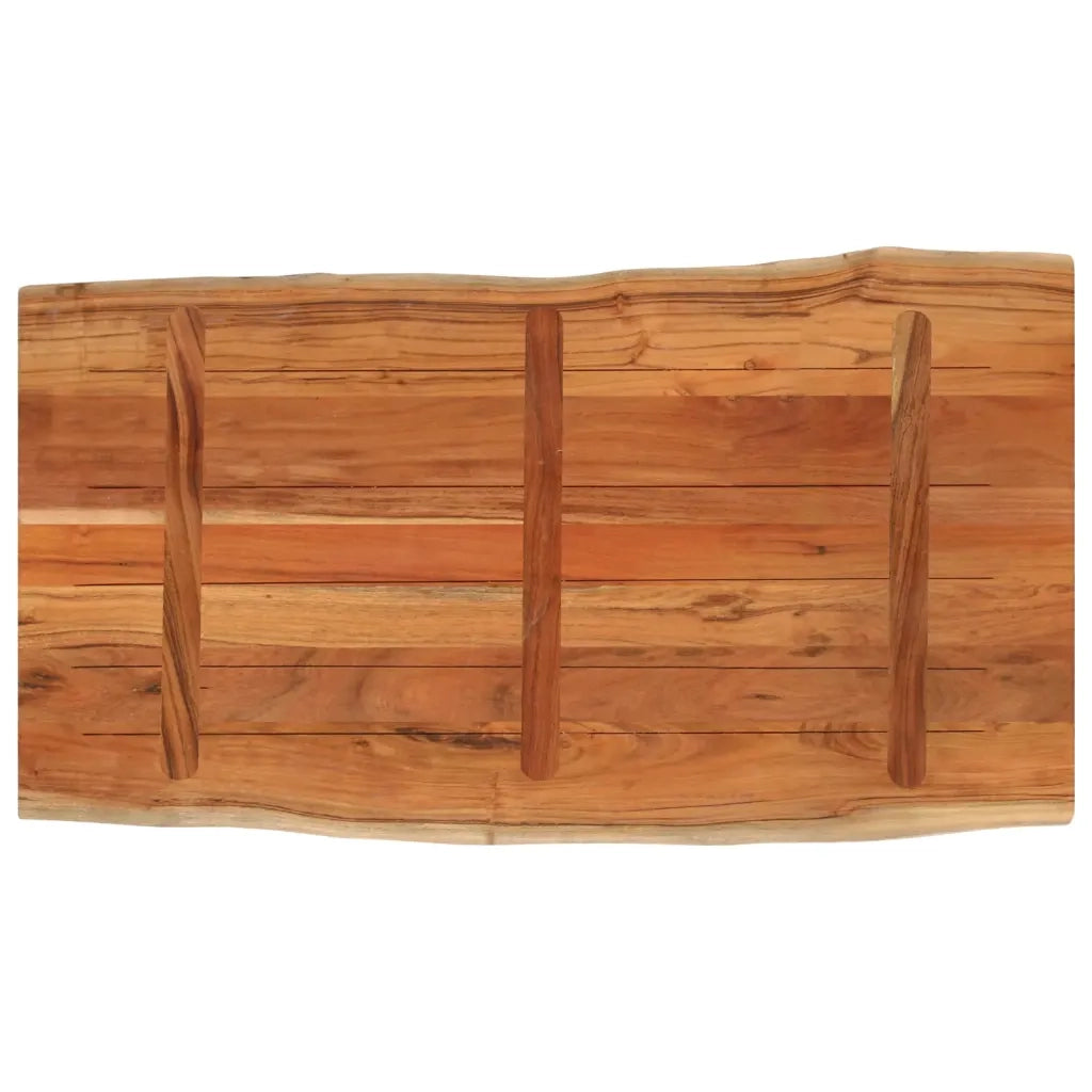 Piano Tavolo | Superficie Tavolo | Piano Scrivania 120x60x3,8 cm Rettangolare Legno Acacia Bordi Vivi