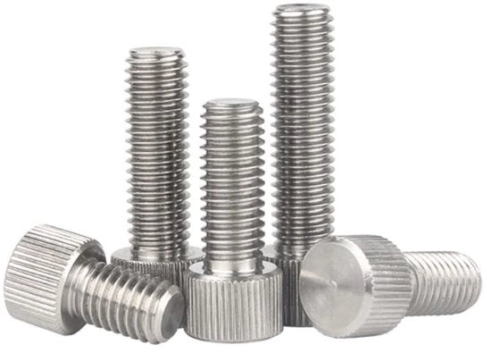 Viti a cartella a mano - Connettore facile da utilizzare - M3x6mm - Superficie a scaglie - Da tirare manualmente - Adatto per