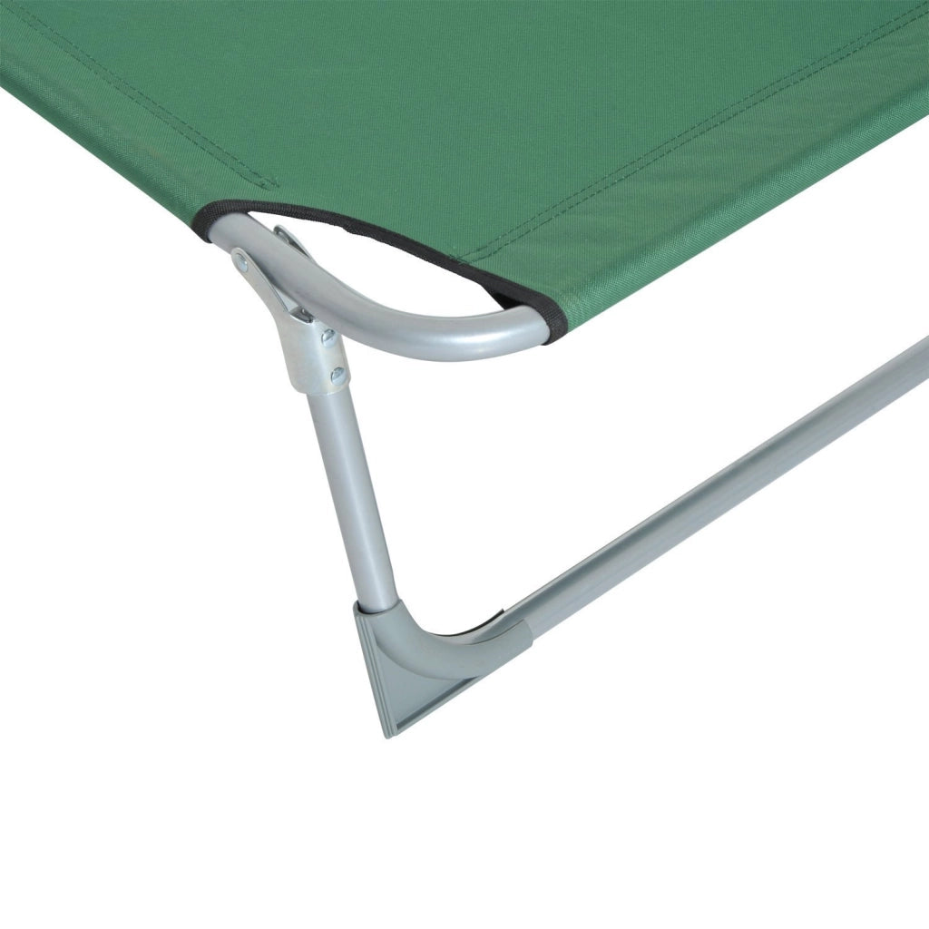 Letto da Campeggio Pieghevole con Testiera Regolabile ¨C Zephmum ¨C Verde 187x58x28 cm