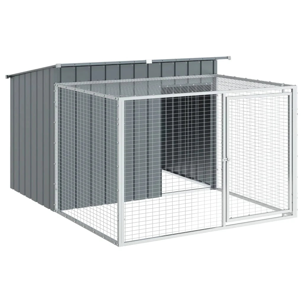 Cuccia per cani con recinto 153 x 194 x 110 cm antracite 02_0043469
