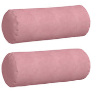Cuscini a rullo 2 pz | Cuscini per sedie Rosa ? 25 x 70 cm Tessuto in Cords