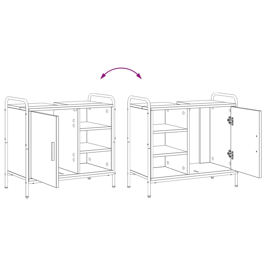 Mobile da Bagno Sonoma grigio 65,5 x 34 x 61 cm 8014073