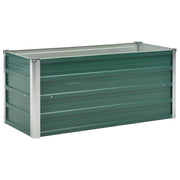 Fioriere | Cassetta per fiori | Letto Rialzato Giardino in Acciaio Zincato 100x40x45 cm Verde