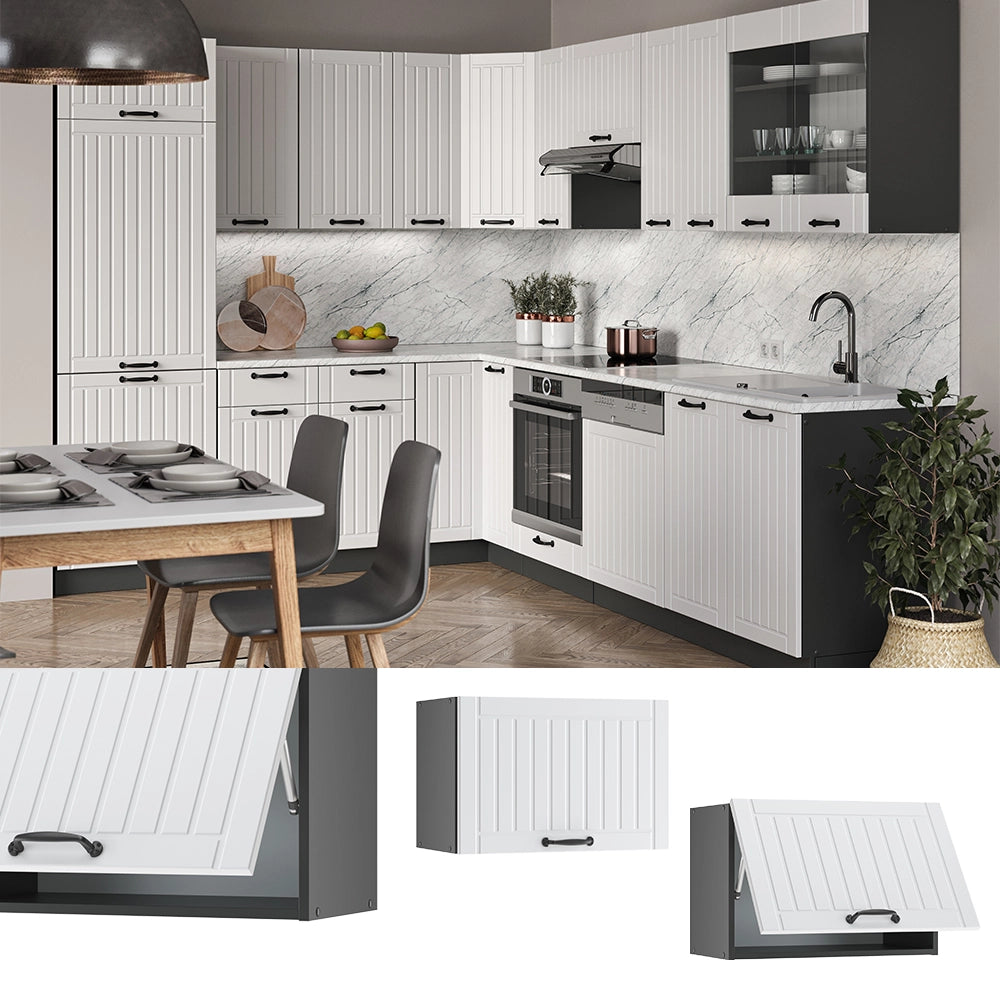 Vicco Pensile da cucina Bianco casa di campagna 60 cm Piatto