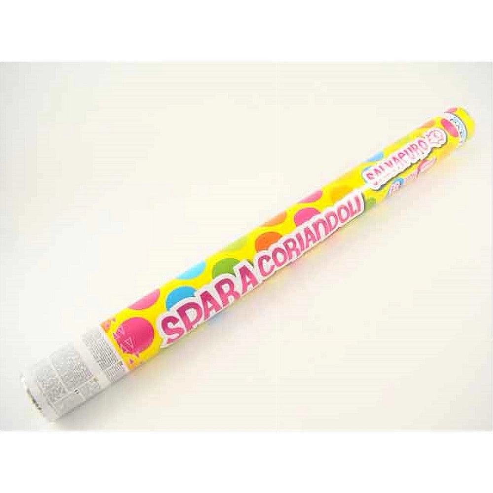 Trade Shop - Tubo Sparacoriandoli 100cm Salvaeuro Con Carta Multicolor Per Party Feste 856042 -