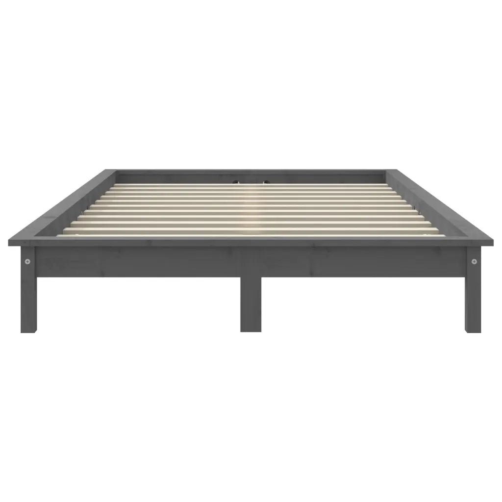 Giroletto Grigio 160x200 cm in Legno Massello di Pino 820553