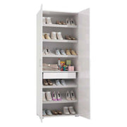 Angy, Armadio Multiuso 2 Ante 6 Ripiani Made in Italy, 72x195h cm Bianco