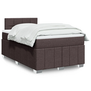 Giroletto a Molle con Materasso Marrone Scuro 120x190cm Tessuto