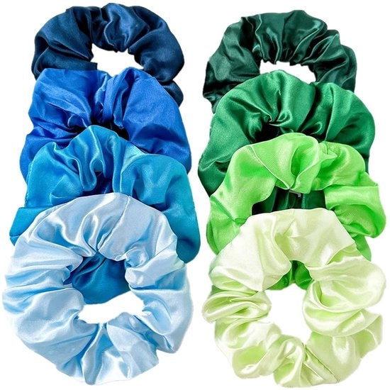 Accessori capelli elastici a sette pezzi - Fascette capelline in seta - Accessori capelli elastici - Orecchini per coda di cavallo morbidi - Comodi e duraturi - Fascette capelline