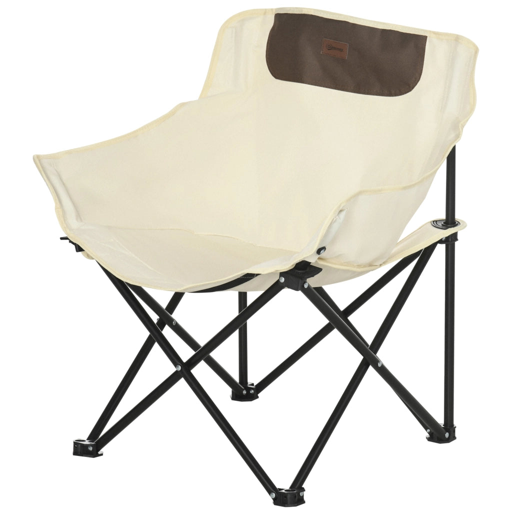 Sedia da campeggio pieghevole ¨C zephmum ¨C in tessuto bianco con tracolla