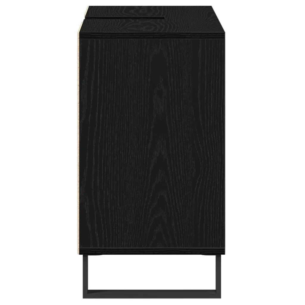 Mobile da Bagno Nero 80 x 33 x 60 cm Legno multistrato 873900