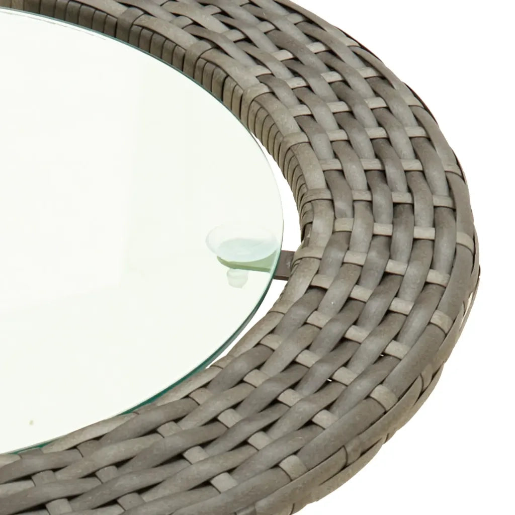 Set Divano a L con Cuscini 2 pz Grigio in Polyrattan 319658