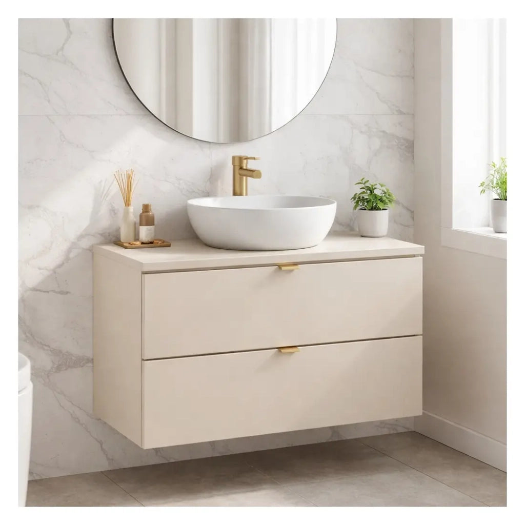 Set da bagno BELLA: mobile sotto lavabo 80cm + piano per lavabo