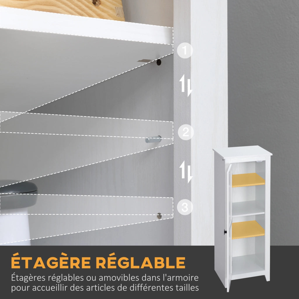 Mobile contenitore multiuso ¨C Xylo ¨C Bianco 3 ripiani regolabili 120cm