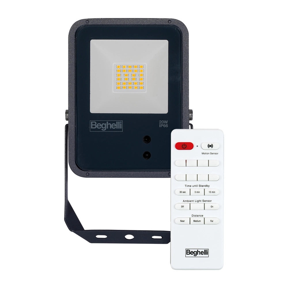 Beghelli PROIETTORE LED FL 50W IP66 NERO SENS 4000K 175X146