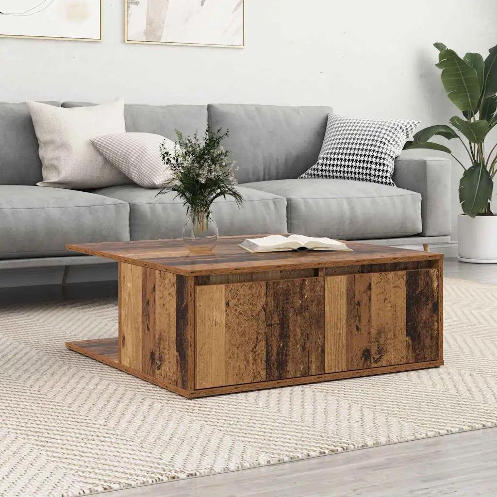 Tavolino da salotto con cassetto Legno antico 80 x 80 x 31 cm 875486
