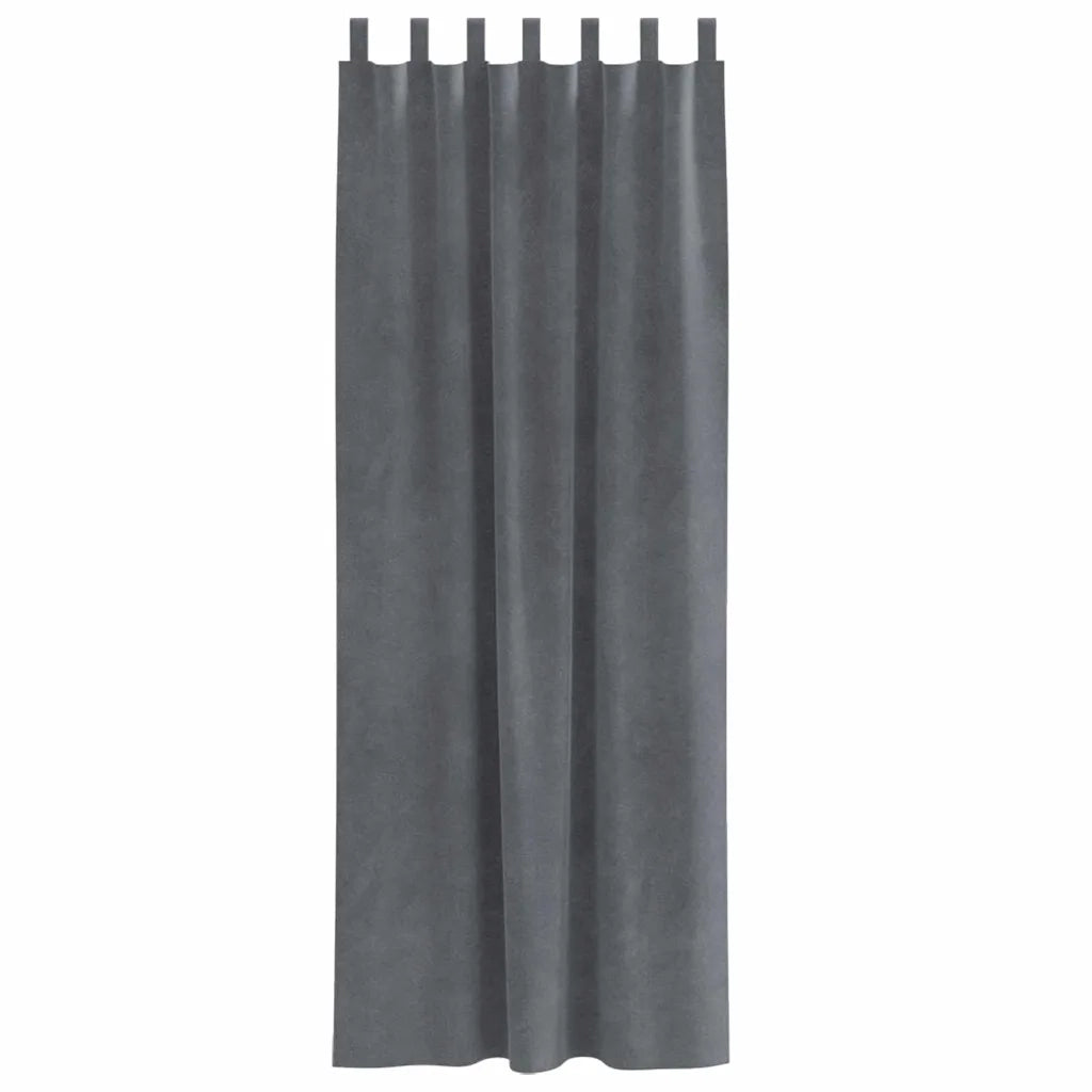 Tende oscuranti 2 pcs Grigio chiaro 140 x 245 cm Velluto 4107296
