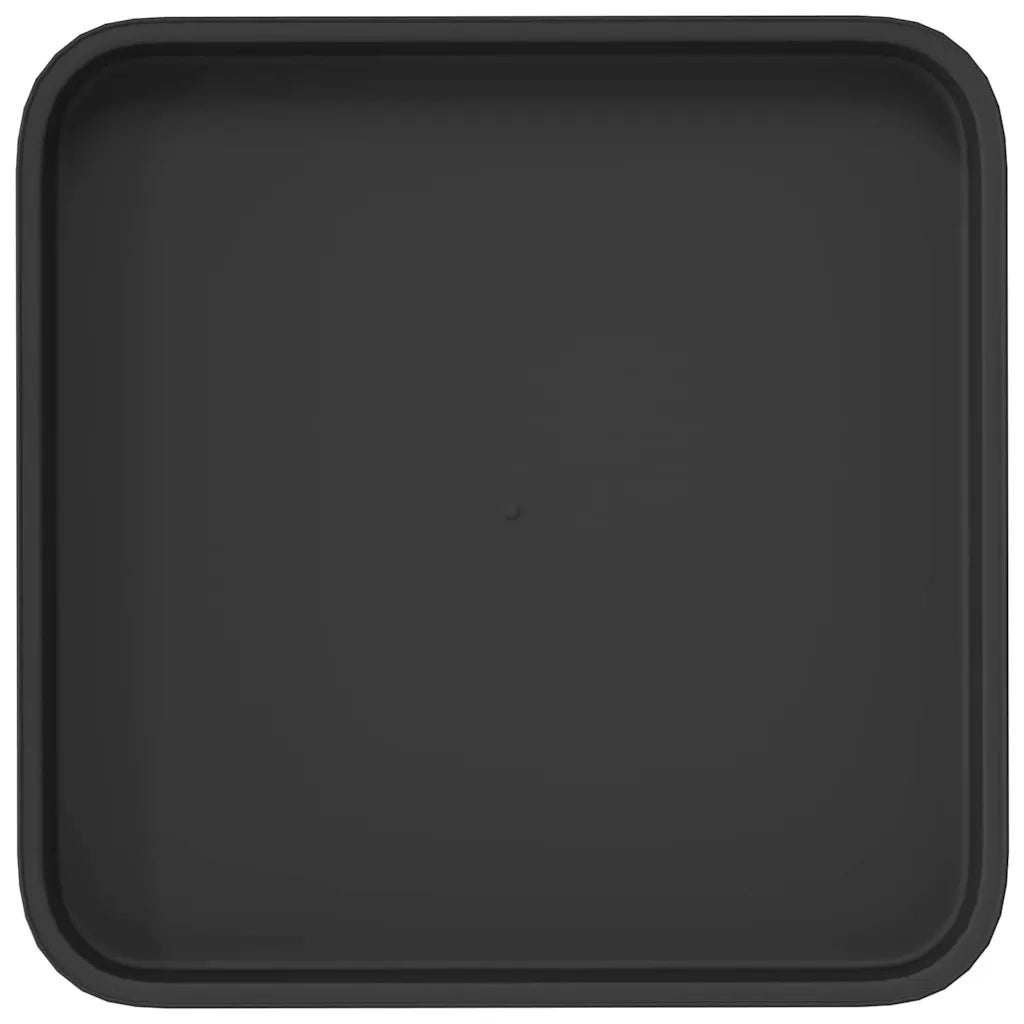 Vassoio Quadrato per Fiori 6 pz Nero 25,5 x 25,5 x 2,5 cm CFW4231420
