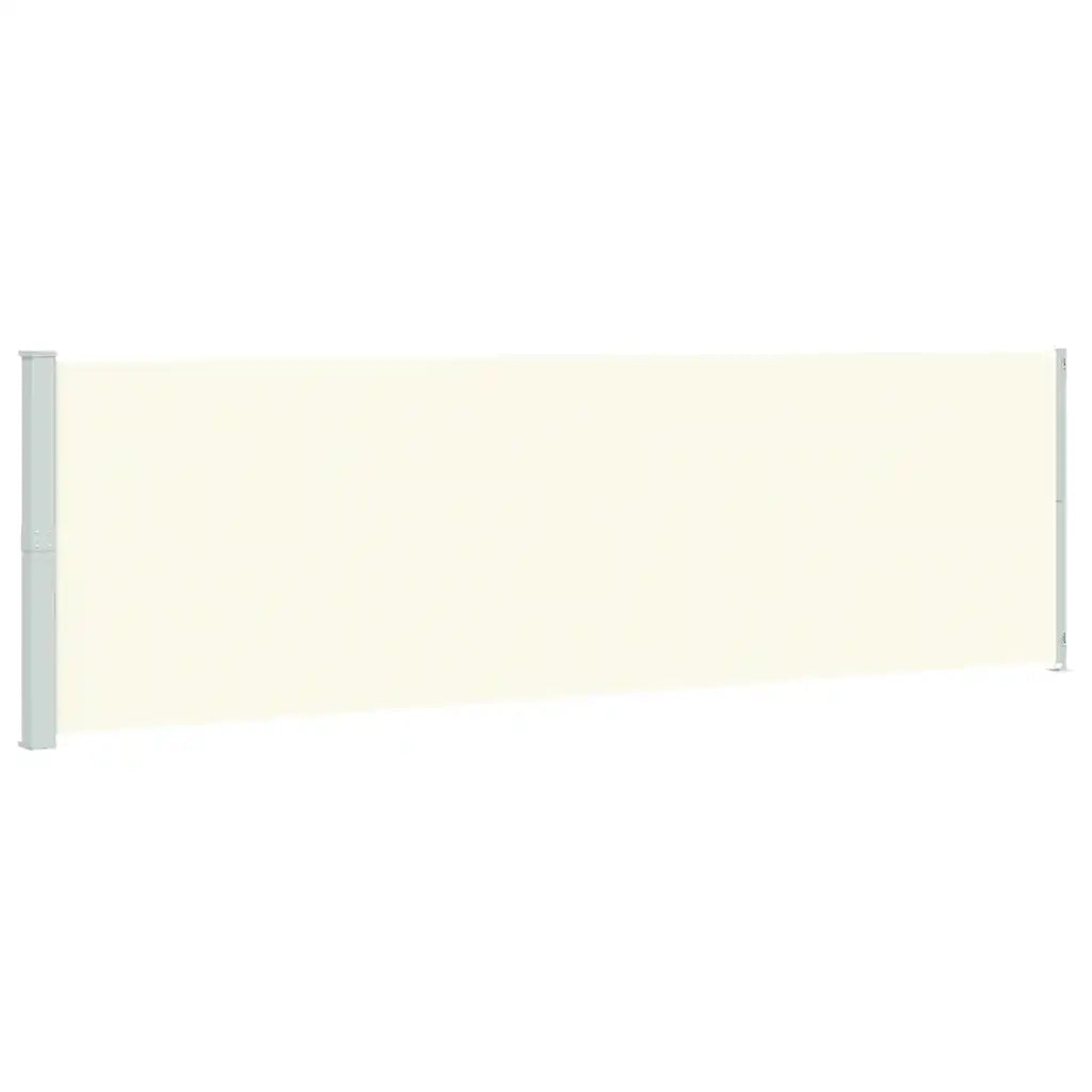 Tenda da Sole Laterale Retrattile per Patio 180x614 cm Crema 317965