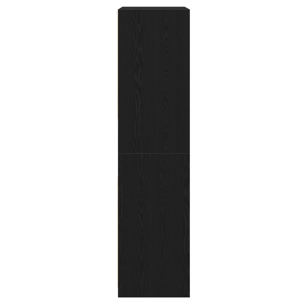 Armadio  Nero Rovere 50x50x200 cm in Legno Ingegnerizzato