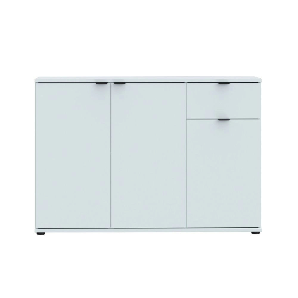 Mobile multiuso Segno 3 ante e 1 cassetto 120 cm grigio chiaro