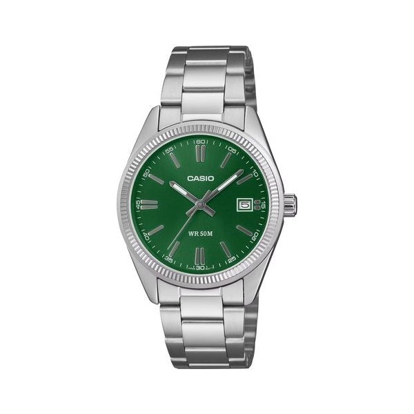 Orologio casio utp 1302pd 3a1vef silver e green