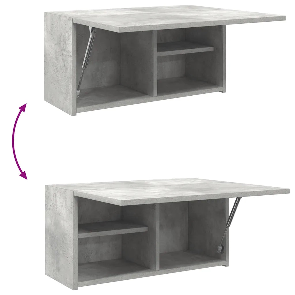 Mobiletto da bagno moderno a parete pratico contenitore 60 x 25 x 30 cm legno composito grigio cemento 02_0051254
