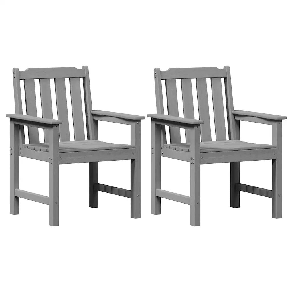 vidaXL Sedia da pranzo da giardino con cuscino 2 pcs Grigio chiaro