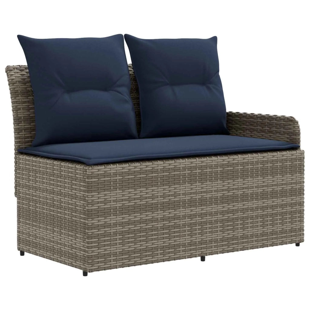 Set di Mobili 8 pz Grigio e Blu Navy Rattan in PE 3422200