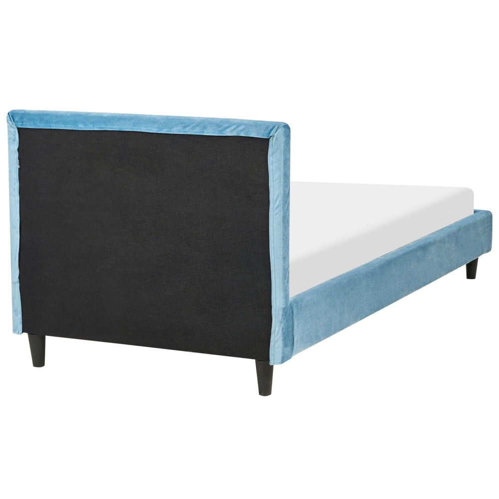 Fodera per telaio letto in velluto azzurro 90 x 200 cm Sfoderabile Lavabile stile retrò