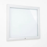 Bacheca da Esterno con Apertura a Ribalta 102,5x106,7x4,7 cm in Alluminio Grigio Chiaro